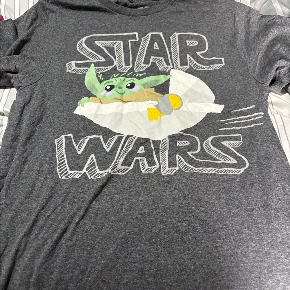 MAD Engine Star Wars Gray T-Shirt with Green and Yellow Accents